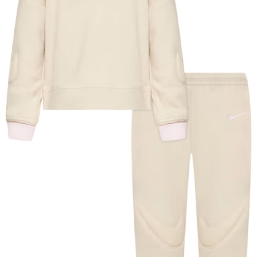 Nike Beige and Pink Tracksuit